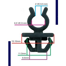 Nabhan Nb Plastik Honda - Toyota - Hyundai - Motor Kaput Şiş Tutucu Klipsi - 90672-SJ4-013 - 53452-90351 10 Adet