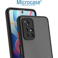 Microcase Xiaomi Redmi Note 11 Pro Çin Versiyon London Serisi Darbeye Dayanıklı Kılıf - Buzlu Siyah