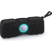 New Rixing NR-9011 Taşınabilir Kablosuz Bluetooth Destekli Hoparlör - Siyah (Yurt Dışından)