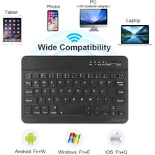 Duhaline  Apple iPad 8. Nesil A2270-A2428 10.2"  Uyumlu Bluetooth Tablet Klavyesi Mini Slim Şarjlı Kablosuz Klavye