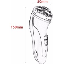 Kaneed Elektrikli 3 Döner Bıçaklı Tıraş Makineleri - Altın (Yurt Dışından)