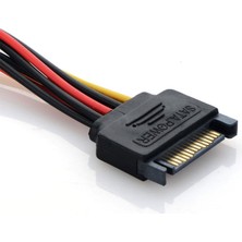 Keepro 15 Pin Sata Erkek To 2X4PIN Dişi Molex Güç Kablosu 30 cm