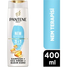 Pantene Pro-V Mükemmel Nemlendirici 3'Ü 1 Arada Şampuan; Kuru-Yıpranmış Saçlar Için; 400ml