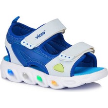 Vicco Roy Erkek Çocuk Işıklı Saks Bebe Patik Sandelet 332.P21Y.188 (2)
