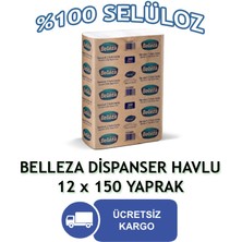 Belleza Standart Z Katlı Havlu Dispanser Katlama 150 Yaprak 20,5X21,5 cm x 12