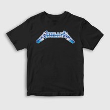 Presmono Unisex Çocuk Siyah Logo V2 Metallica T-Shirt