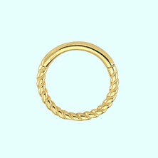 Sembol Gold Altın Halka Piercing Burgu 14 Ayar