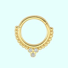 Sembol Gold Altın Halka Piercing Cemre 14 Ayar