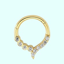 Sembol Gold Altın Halka Piercing Suyolu 14 Ayar