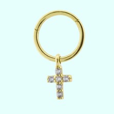 Sembol Gold Altın Halka Piercing Hac 14 Ayar