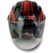 Ncr Unisex Güneş Vizörlü  Çenesiz Kask