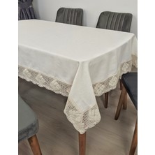 Tuncay Tekstil Dantelli Buldan Işi Masa Örtüsü Pamuklu Bodrum Keten Kare Dikdörtgen Örtü