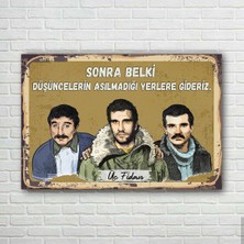 Trend Poster Üç Fidan Retro Ahşap Poster