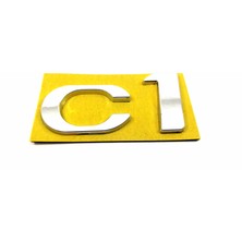 Behin Dizayn CITROEN UYUMLU C1 Bagaj Yazısı 65mm-35mm