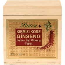 Balen Kırmızı Kore Ginseng Ekstraktı 600 Mg 120 Tablet Tahta Kutu