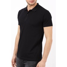 Belifanti Collection Erkek Polo Yaka Tişört T-Shirt Siyah