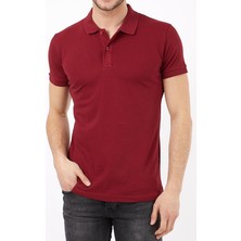 Belifanti Collection Erkek Polo Yaka Tişört T-Shirt Bordo