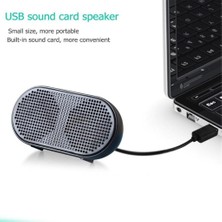 Flameer USB Mini Hoparlör Bilgisayar Hoparlör Powered Stereo Multimedya Hoparlör Dizüstü Siyah Için (Yurt Dışından)