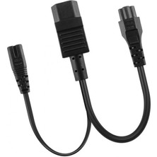 Flameer IEC320-C14 C7 + C5 Çıkış Güç Adaptörü Kordon 1-2 3-Pin Pdu / Ups 350MM (Yurt Dışından)