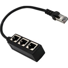 Flameer RJ45 Ethernet Lan Network Splitter 3 Yollu Adaptör 3 Bağlantı Noktalar Dönüştürücü 1 Ila 3 (Yurt Dışından)