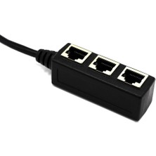 Flameer RJ45 Ethernet Lan Network Splitter 3 Yollu Adaptör 3 Bağlantı Noktalar Dönüştürücü 1 Ila 3 (Yurt Dışından)