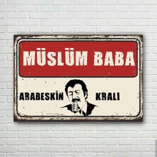 Trend Poster Müslüm Gürses Retro Ahşap Poster