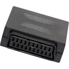 Flameer 21PIN Scart Kuplör Kablosu Marangoz Bağlayıcı Adaptörü Kadın Dişi Soket (Yurt Dışından)