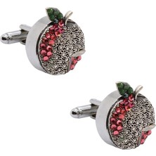 Coolmenclub Elma Figürlü Klasik Kol Düğmesi