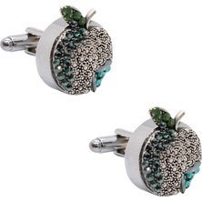 Coolmenclub Elma Figürlü Klasik Kol Düğmesi