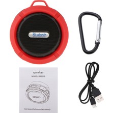 Flameer Taşınabilir Hoparlör Kablosuz Açık Su Geçirmez Stereo USB Kırmızı (Yurt Dışından)