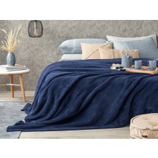 English Home Softy Wellsoft Tek Kişilik Battaniye 150 x 200 cm Gece Mavisi