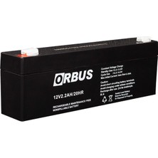 Orbus Akü 12 Volt 2.3 Amper/2.2 Amper Yatik Uzun Atex 178 x 34 x 60 mm