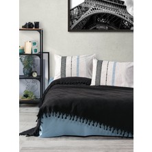 Cotton Box Jakarlı Çift Kişilik Pike Takımı Origin Siyah