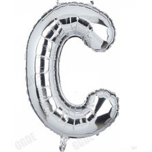 Eğlence Marketi 40'' 100 cm Gümüş Folyo Harf Balon C