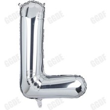 Eğlence Marketi 40'' 100 cm Gümüş Folyo Harf Balon L