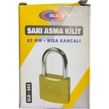 Adige Sld Sarı Kısa Kancalı Asma Kilit 63 mm