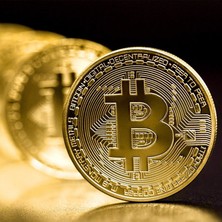 Epazzar  10 Adet Bitcoin Madeni Hatıra Parası Dekoratif Metal Sikke