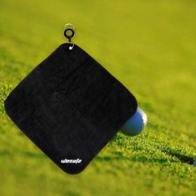 30X30 cm Kare Mikrofiber Golf Havlu Ter-Emici Silme Bez Spor Siyah