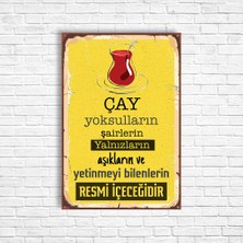 Trend Poster Çay Retro Ahşap Poster