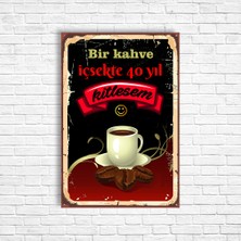 Trend Poster Kahve Retro Ahşap Poster