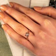 Adil Idil Kuyumculuk 14 Ayar Rose Renk Tektaş