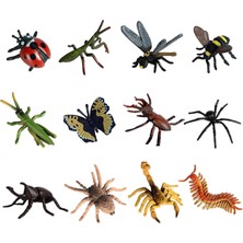 Lovoski 12 Adet Böcekler Bugs Örümcek Akrep Arı Pvc Plastik Oyuncak Rakamlar Modeli (Yurt Dışından)
