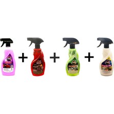 Aracınız İçin En İyisi T-Rax 4'lü Set Torpido Sütü + Lastik Parlatıcı + Hızlı Cila + Döşeme Temizleyici 500 ml