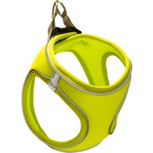Mita Air Mesh Kedi Köpek Göğüs Tasması Çift Reflektörlü, Terletmeyen Neon Yeşil / Neon Green
