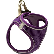 Mita Air Mesh Kedi Köpek Göğüs Tasması Çift Reflektörlü, Terletmeyen Mor / Purple