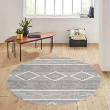 Rovigo Home Dijital Baskı Yıkanabilir Kaymaz Taban Yuvarlak Halı RVG7184