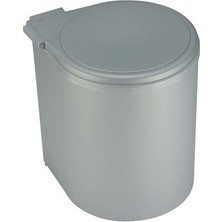 Pelikan Silindirik Çöp Kovası, Plastik/metalik Gri -13LT