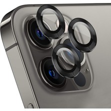 Microsonic Apple iPhone 13 Pro Tekli Kamera Lens Koruma Camı Siyah