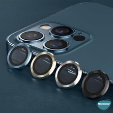 Microsonic Apple iPhone 12 Pro Max Tekli Kamera Lens Koruma Camı Gümüş