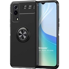 Microsonic Vivo Y53S Kılıf Kickstand Ring Holder Siyah